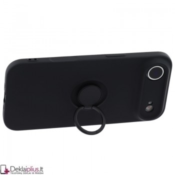 Guminis dėklas su žiedu - juodas (Apple Iphone Air)